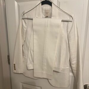 J.Crew Like New White Pant/Jacket Suit - Size 2